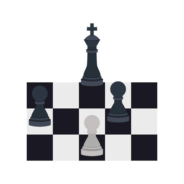 силует з королем і пішаками шахи
 - Вектор, зображення