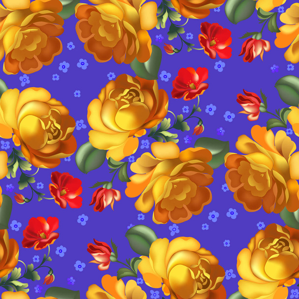 Seamless pattern in russian traditional style. - Vector, imagen