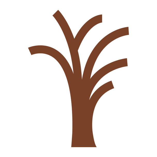 ствол дерева с ветвями без листьев крупным планом
 - Вектор,изображение