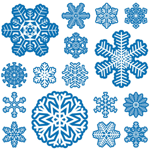 colección de estrellas de nieve
 - Vector, Imagen