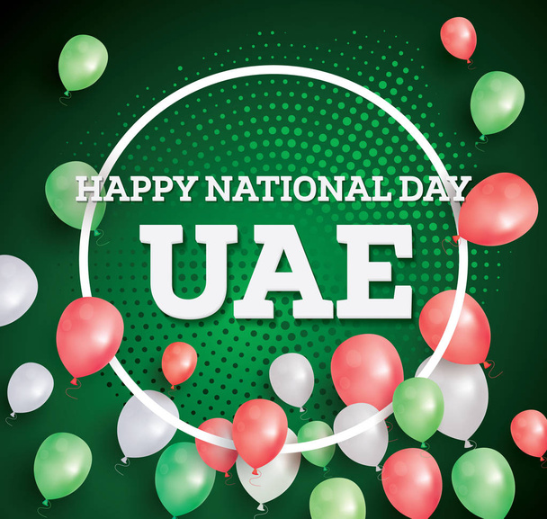 Boldog nemzeti nap-Egyesült Arab Emírségek. Vektoros illusztráció. - Vektor, kép