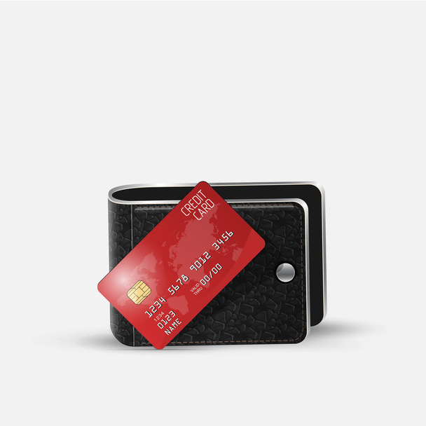 現実的なベクトルのクレジット カード - ベクター画像