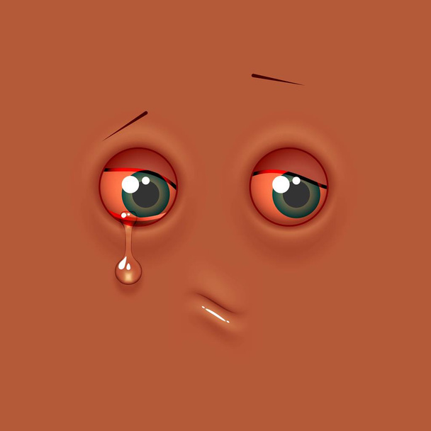 Λυπημένη φατσούλα emoji - Διάνυσμα, εικόνα