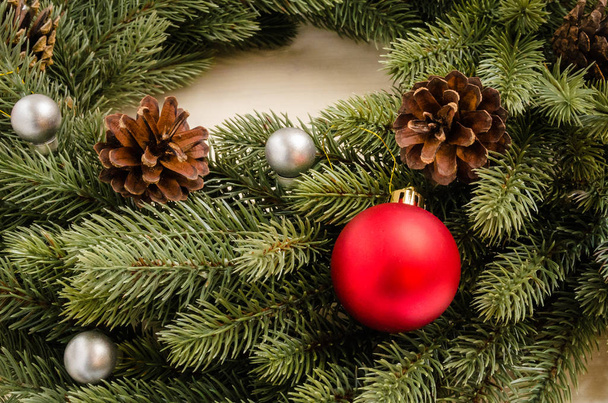 Close up of a Christmas Wreath  - Фото, зображення