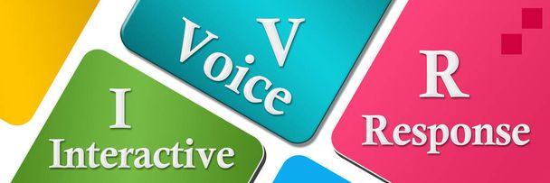 IVR - Resposta vocal interativa quadrados redondos coloridos
  - Foto, Imagem
