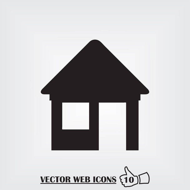 Home Web-Symbol. flacher Designstil - Vektor, Bild