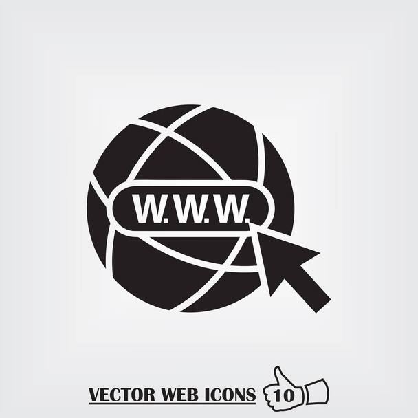 Web sitesi web simge. Düz tasarım stili - Vektör, Görsel