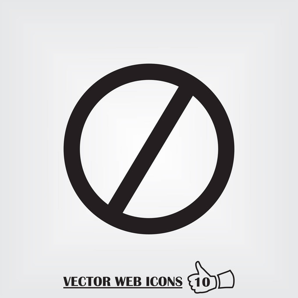 Geen teken, illustratie Eps10 vector - Vector, afbeelding