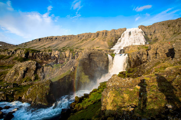 Big Dynjandi waterfall in Iceland - Фото, изображение