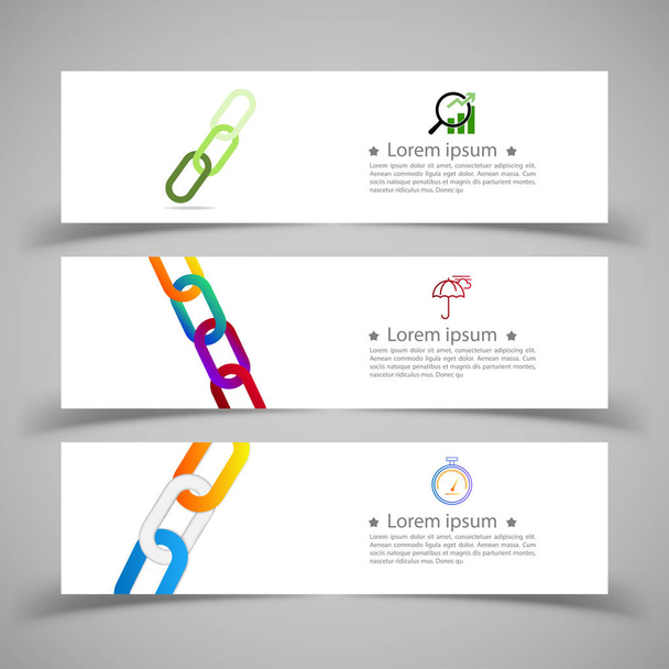 Set of banner templates. Modern abstract design. - Vetor, Imagem