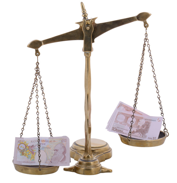 Весы евро-фунта
 - Фото, изображение