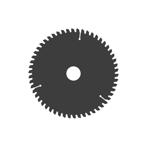 Κυκλικό πριόνι δίσκο. Εικονίδιο του φορέα είναι απομονωμένα σε λευκό φόντο - Διάνυσμα, εικόνα