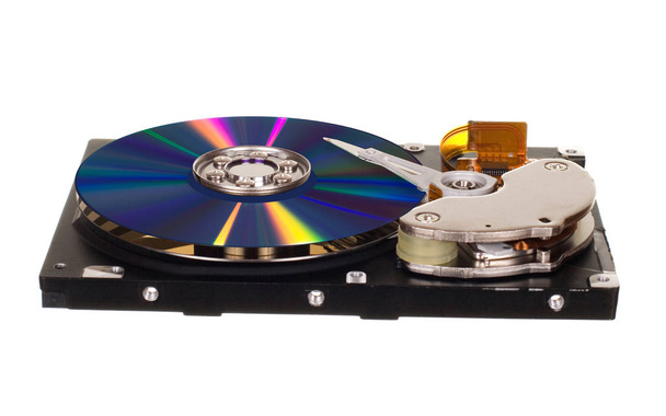 Unidad de disco duro con CD / DVD en lugar de placa magnética
 - Foto, Imagen