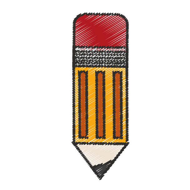 Изолированный рисунок карандаша
 - Вектор,изображение