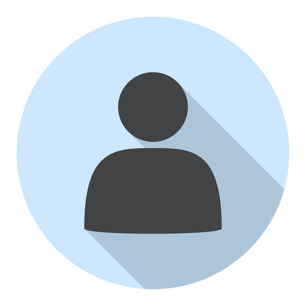 Icono de usuario en estilo plano de moda aislado sobre fondo. Símbolo de silueta de usuario para el diseño de su sitio web
. - Vector, imagen
