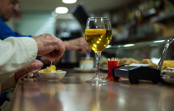 Glass of beer and appetizer - 写真・画像