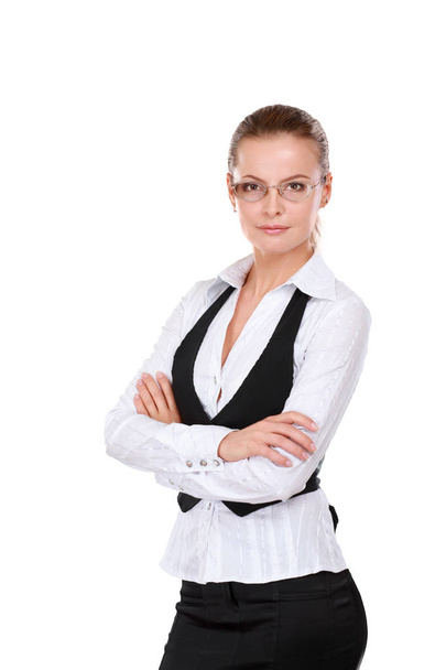 Young woman standing in office - Foto, Bild