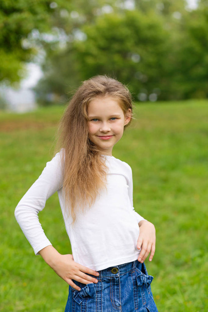 Portrait of a beautiful little girl  - Fotó, kép