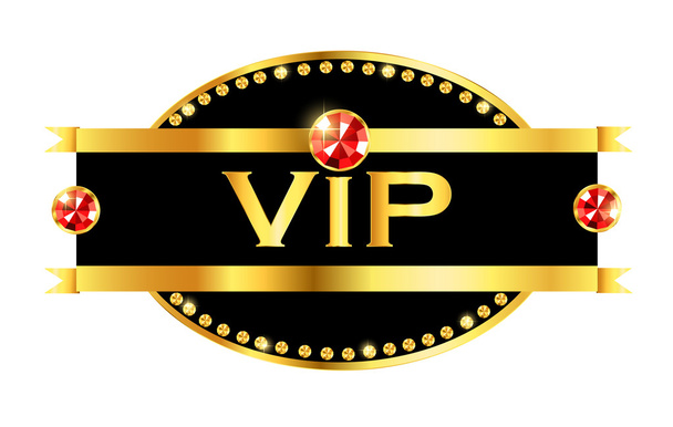 VIP with precious stones - Vector, Image