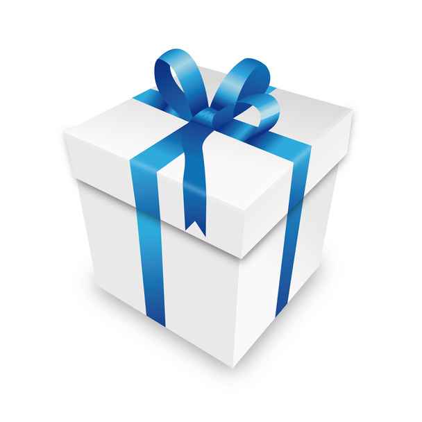 Geschenk-Paket Geschenk-Box Paket blau Paket Verpackung Weihnachten Valentinstag - Vektor, Bild