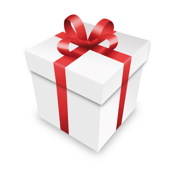Coffret cadeau boîte cadeau paquet rouge emballage paquet Noël valentine
 - Vecteur, image