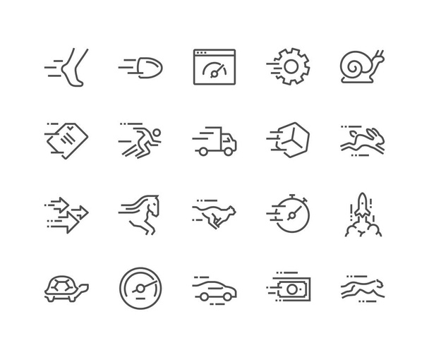 Line Speed Icons - Vector, Image