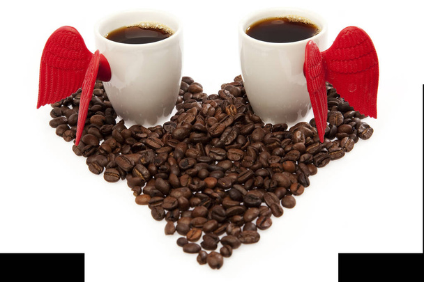 кавові паузи на кавових зернах
 - Фото, зображення