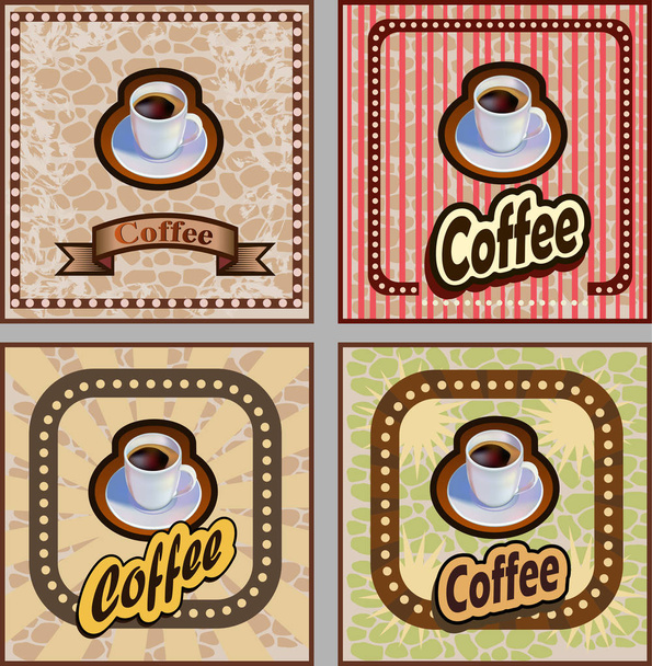 kávovar ilustrace designové prvky vintage vektor - Vektor, obrázek