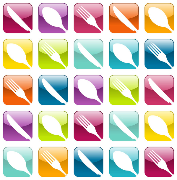 Food icons pattern - Vecteur, image
