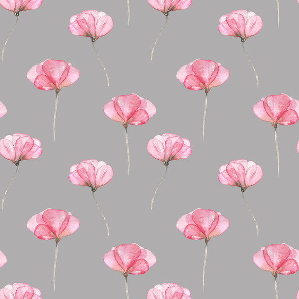 Seamless floral pattern with pink tender flowers - Valokuva, kuva