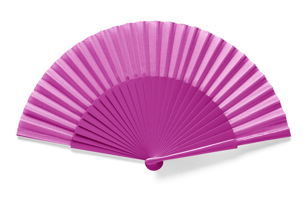 rosafarbener Fan isoliert - Foto, Bild