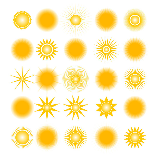 Ikonen der Sonne, Vektorillustration. - Vektor, Bild