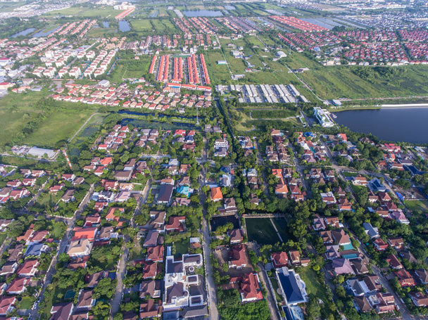 Residential area aerial view - Photo, Image