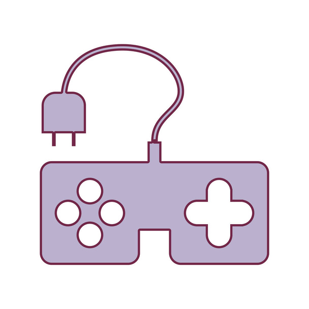 contour remote control games in light purple color - Vector, Image