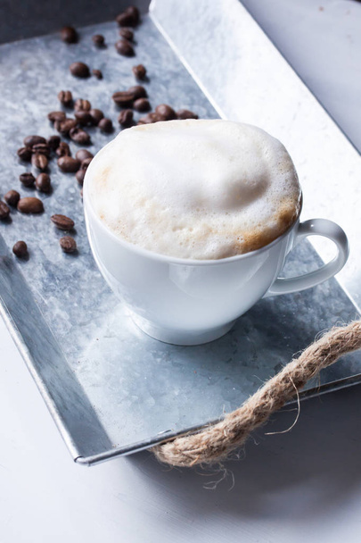 latte coffee on a tray - Valokuva, kuva