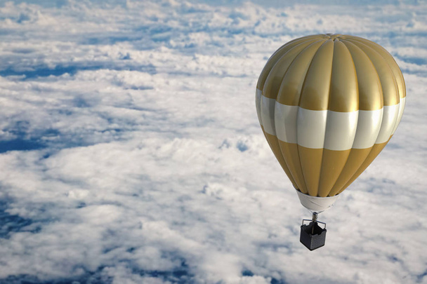 Gouden hete lucht ballonnen  - Foto, afbeelding