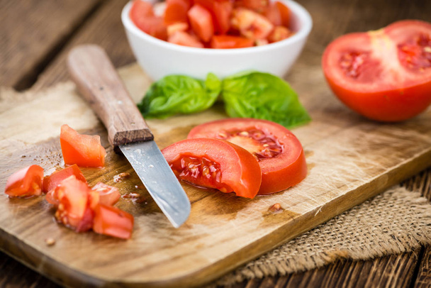 Homemade Cutted Tomatoes - Valokuva, kuva