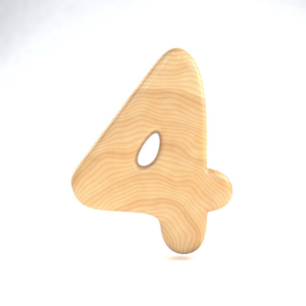 Деревянный символ 4
 - Фото, изображение