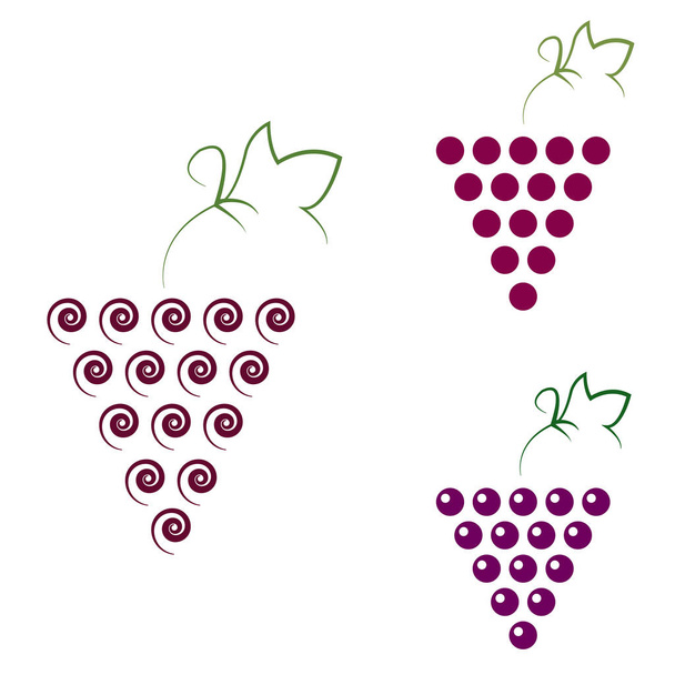 Grapes isolated. Grapes icon - Vector, Image