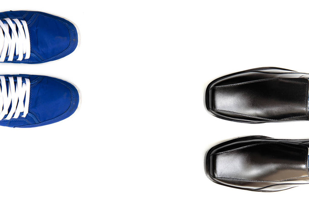 Mannen schoenen twee stijl. - Foto, afbeelding