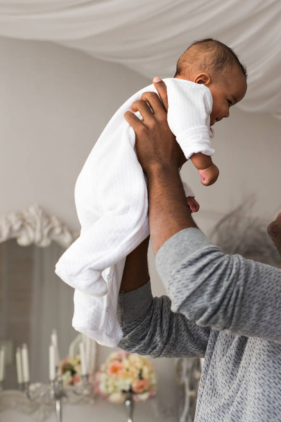 Afrikai amerikai apa és fiú baba - Fotó, kép