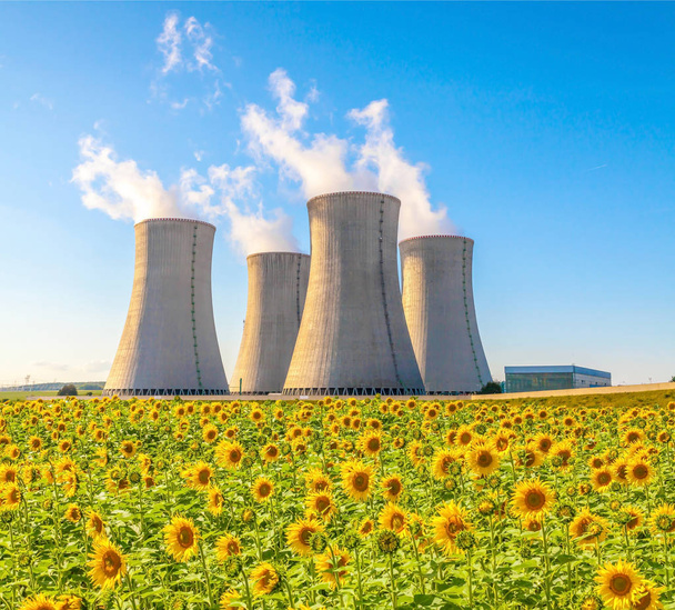 Jaderná elektrárna Temelín v České republice Evropa - Fotografie, Obrázek