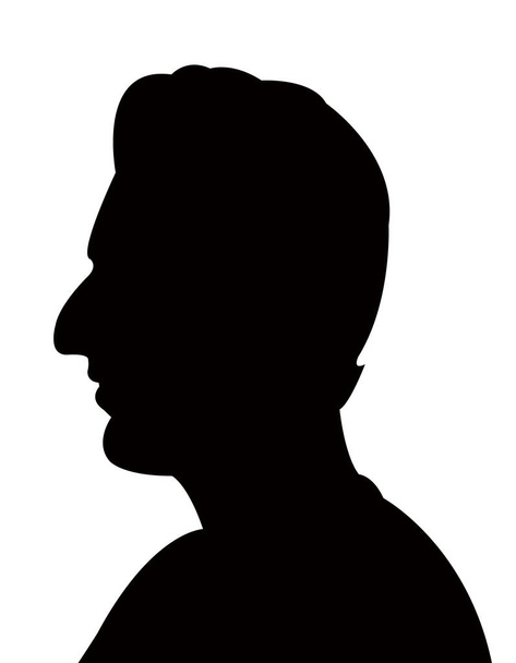 un homme tête silhouette vecteur - Vecteur, image