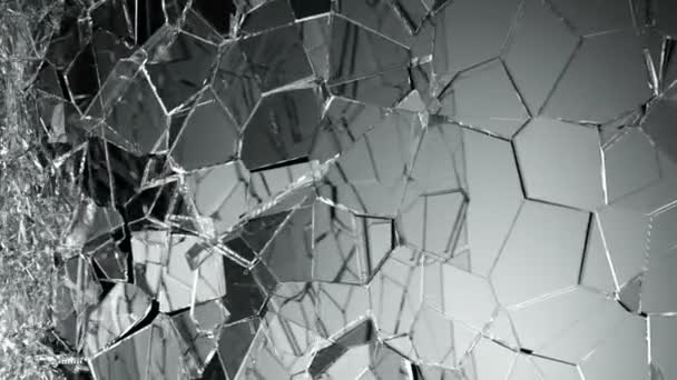 Glas zersplittert und zerbrochen - Filmmaterial, Video