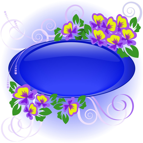 Cadre avec violettes
 - Vecteur, image