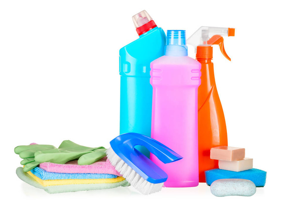 bottiglie con detergenti per la pulizia della casa isol primo piano
 - Foto, immagini