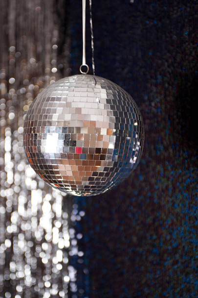 Mirror disco ball hanging from the ceiling - Fotó, kép