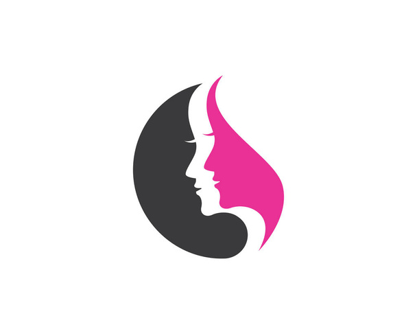 Kauneus naisten kuvake logo malli
 - Vektori, kuva