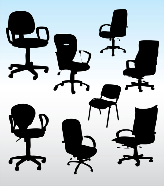 Office armchairs patterns composition - Vector, Image