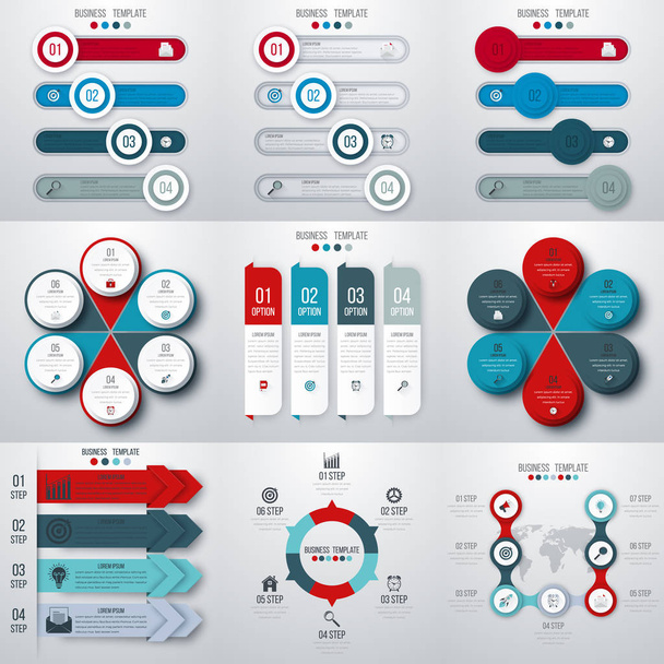 Set with infographics - Vector, Image